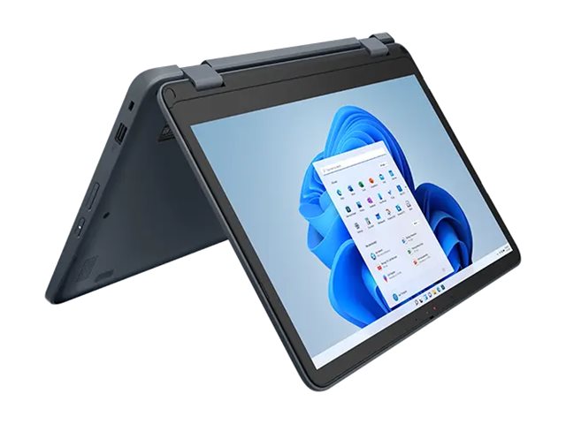 Lenovo 300w Yoga Gen 4 82VM - Flip design - Intel N-series - N100 / up to 3.4 GHz - Win 11 Pro National Academic - UHD Graphics - 4 GB RAM - 128 GB SSD NVMe - 11.6\" IPS touchscreen 1366 x 768 (HD) - Wi-Fi 6 - slate grey - kbd: Belgium