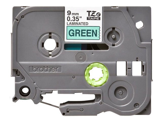 Brother TZe-721 - Black on green - Roll (0.9 cm x 8 m) 1 cassette(s) laminated tape - for Brother PT-D210, D600, H110, H200, P-Touch PT-1005, E310, H107, P-Touch Cube Plus PT-P710