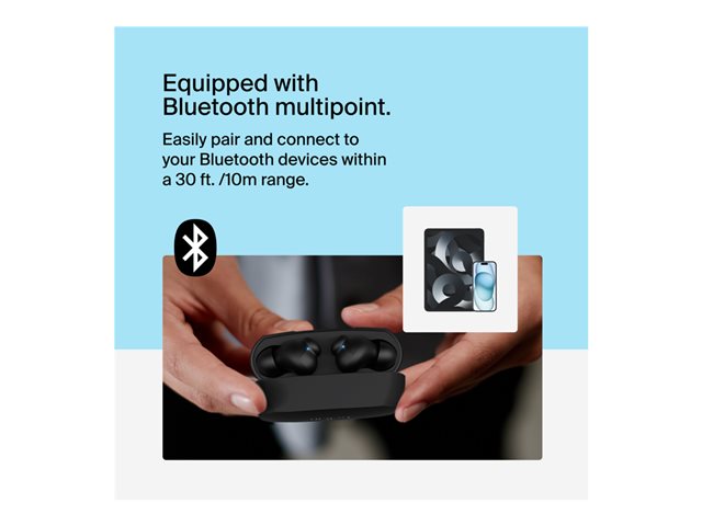 Belkin SoundForm Rhythm - True wireless earphones with mic - in-ear - Bluetooth - black