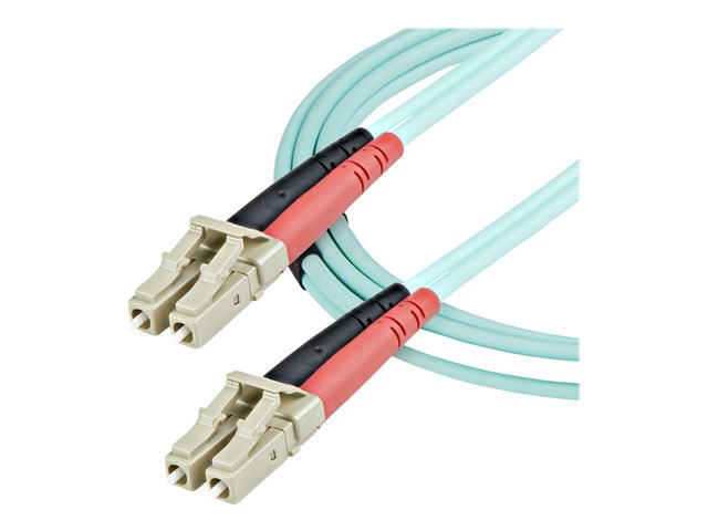 StarTech.com 1m (3ft) LC/UPC to LC/UPC OM3 Multimode Fiber Optic Cable, Full Duplex 50/125Âµm Zipcord Fiber Cable, 100G Networks, LOMMF/VCSEL, u003c0.3dB Low Insertion Loss - LSZH Fiber Patch Cord - Patch cable - LC multi-mode (M) to LC multi-mode (M) -