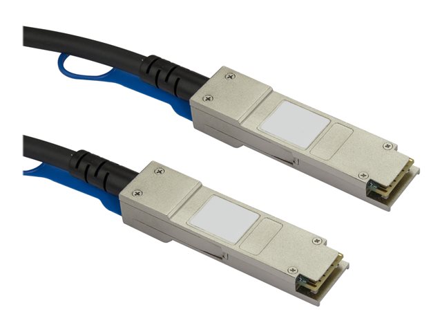 StarTech.com MSA Uncoded Compatible 5m 40G QSFP+ to QSFP+ Direct Attach Breakout Cable Twinax, 40 GbE QSFP+ Copper DAC 40 Gbps Low Power Passive Transceiver Module DAC, 40GE QSFP+ Cable - Lifetime Warranty (QSFP40GPC5M) - 40GBase direct attach cable - QSFP+ latched to QSFP+ latched - 5 m - twinaxial - SFF-8436 - passive - black