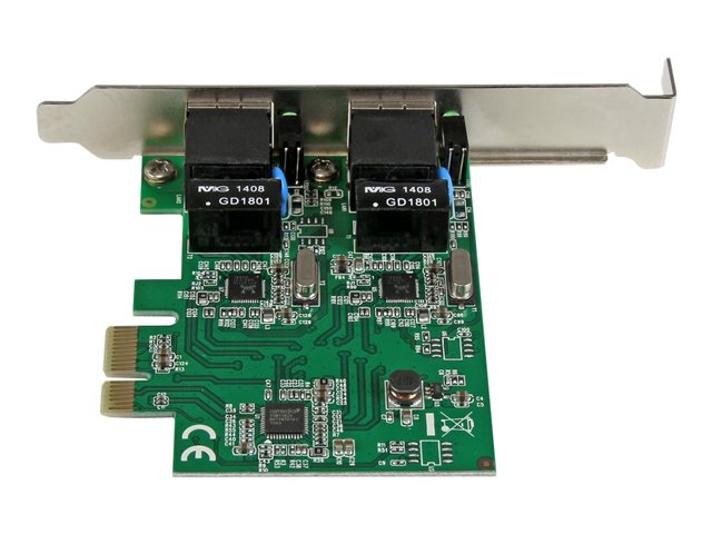 StarTech.com Dual Port Gigabit PCI Express Server Network Adapter Card - 1 Gbps PCIe NIC - Dual Port Server Adapter - 2 Port Ethernet Card (ST1000SPEXD4) - Network adapter - PCIe low profile - Gigabit Ethernet x 2 - for P/N: ET91000SM10, ET91000SM20