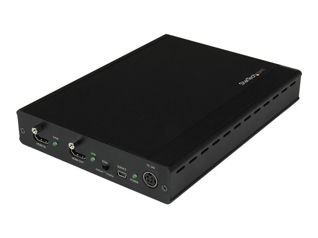 StarTech.com 3 Way HDMI Splitter - HDBaseT Extender Kit w/ 3 Receivers - 1x3 HDMI over CAT5e / CAT6 Splitter - 3 Port HDBaseT HDMI Extender - Up to 4K (ST124HDBT) - Video/audio extender - up to 70 m