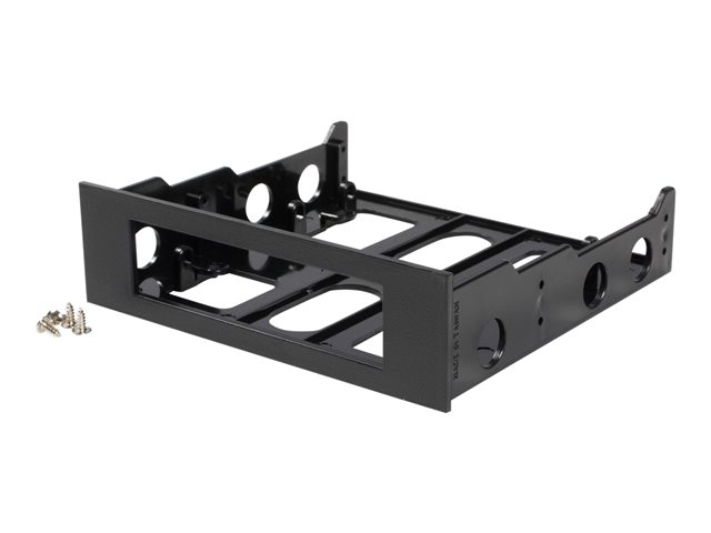 StarTech.com 3.5\" to 5.25\" Front Bay Adapter - Mount 3.5\" HDD in 5.25\" Bay - Hard Drive Mounting Bracket w/ Mounting Screws (BRACKETFDBK) - Storage bay adapter - black - for P/N: 25SATSAS35HD, 35FCREADBU3, 35SAT225S3R, HSB225S3R, S251BU31REM, SATBP125VP