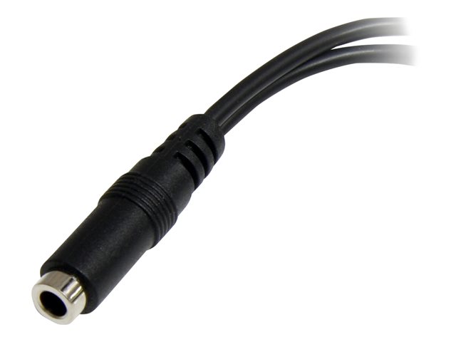 StarTech.com 3.5mm 4 Position to 2x 3 Position 3.5mm Headset Splitter Adapter - F/M - 3.5mm headset Adapter Cable (MUYHSFMM) - Headset splitter - mini-phone stereo 3.5 mm male to 4-pole mini jack female - black - for P/N: MUHSMF2M, PEXSOUND7CH