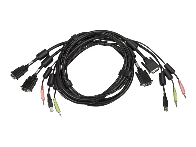 CABLE ASSY 2-DVI-I/1-USB/2-AUDIO 6FT