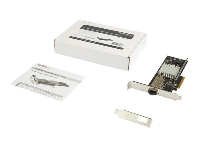 StarTech.com Dual Port 40G QSFP+ Network Card, Intel XL710 Open QSFP+ Converged Adapter, PCIe 40 Gigabit Ethernet Server NIC, 40GbE Fiber Optic LAN Card, Dell PowerEdge HPE ProLiant, 40Gb - Network Interface Card (PEX40GQSFPI) - Network adapter - PCIe 3.0 x8 low profile - 40 Gigabit QSFP+ x 1 - black