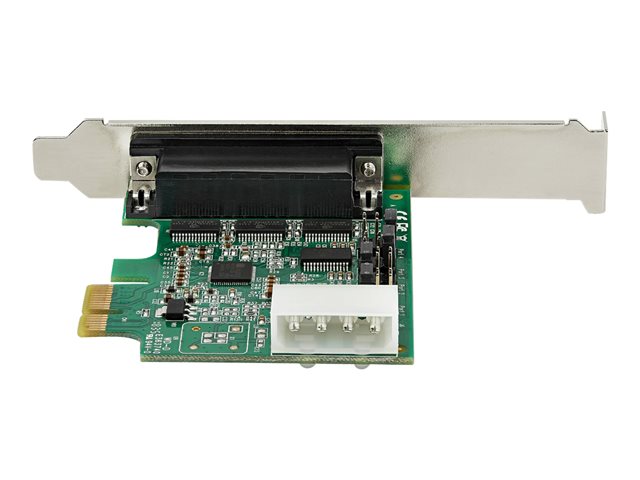StarTech.com 4-port PCI Express RS232 Serial Adapter Card, PCIe RS232 Serial Host Controller Card, PCIe to Serial DB9 Card, 16950 UART, Desktop Expansion Card, Windows, macOS, Linux - Full/Low-Profile Brackets (PEX4S953) - Serial adapter - PCIe - RS-232 x 4
