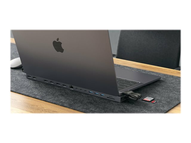 HyperDrive - Docking station - USB-C x 2 - 3 x HDMI, 3 x DP - 1GbE