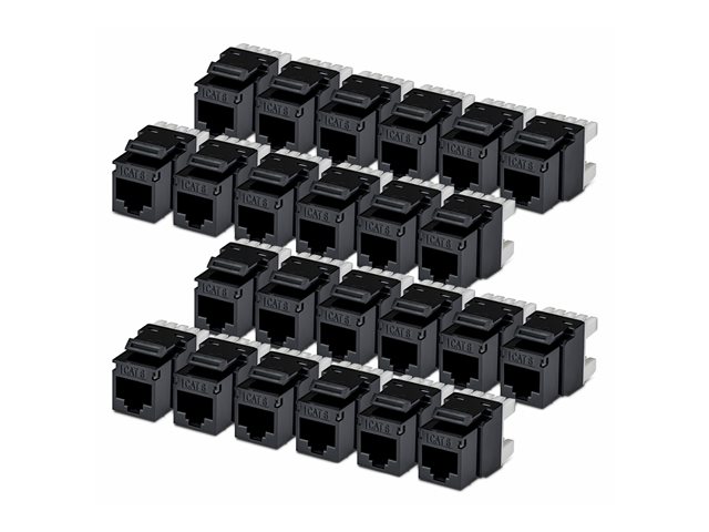 Cat6 Keystone Jack 24-Pack 180-Deg