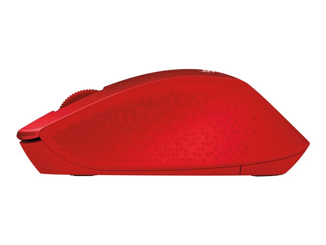 Logitech M330 SILENT PLUS - Mouse - 3 buttons - wireless - 2.4 GHz - USB wireless receiver - red