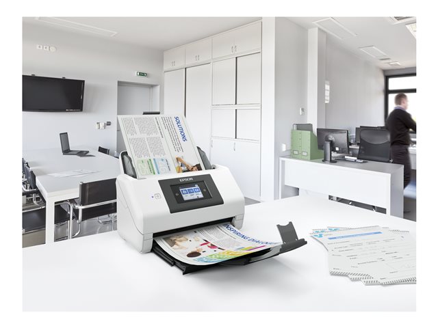 Epson WorkForce DS-780N - Document scanner - Duplex - A4/Legal - 600 dpi x 600 dpi - up to 45 ppm (mono) / up to 45 ppm (colour) - ADF (100 sheets) - up to 5000 scans per day - USB 3.0, Gigabit LAN