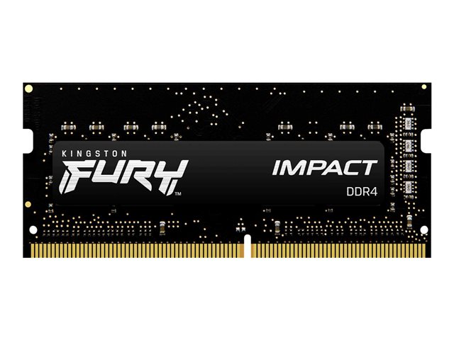Kingston FURY Impact - DDR4 - kit - 32 GB: 2 x 16 GB - SO-DIMM 260-pin - 3200 MHz / PC4-25600 - CL20 - 1.2 V - unbuffered - non-ECC - black