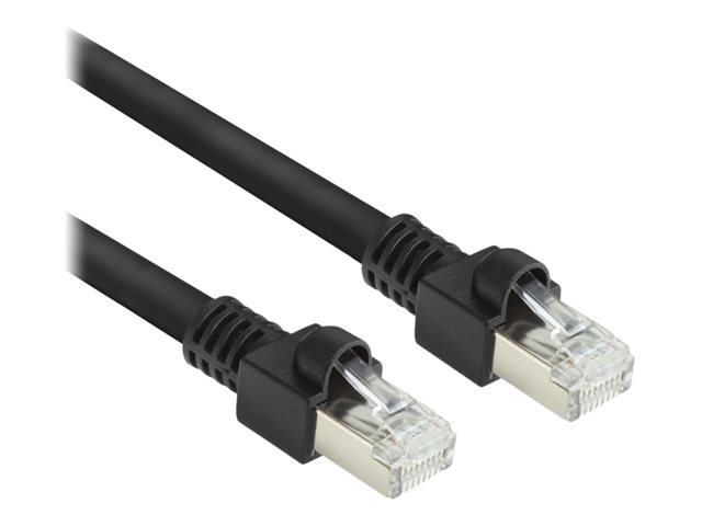 Zwart 0 5 meter S/FTP CAT7 PUR flex patchkabel snagless met RJ45 connectoren (CAT6A compliant)