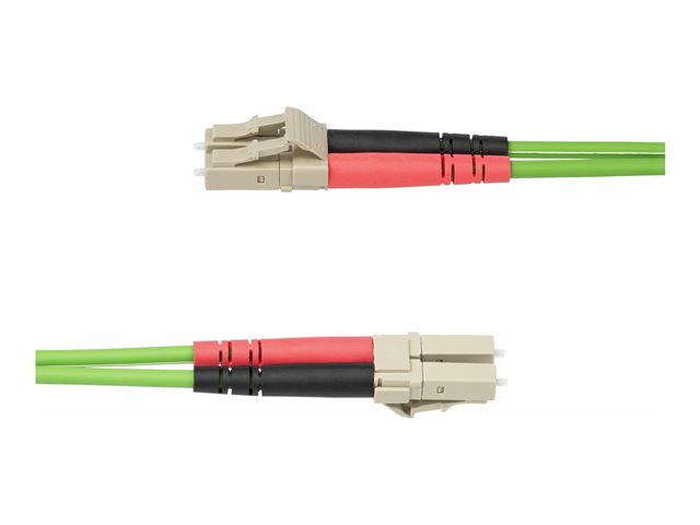 StarTech.com 2m (6ft) LC to LC (UPC) OM5 Multimode Fiber Optic Cable, 50/125�m Duplex LOMMF Zipcord, VCSEL, 40G/100G, Bend Insensitive, Low Insertion Loss, LSZH Fiber Patch Cord - Patch cable - LC/UPC multi-mode (M) to LC/UPC multi-mode (M) - 2 m - 2
