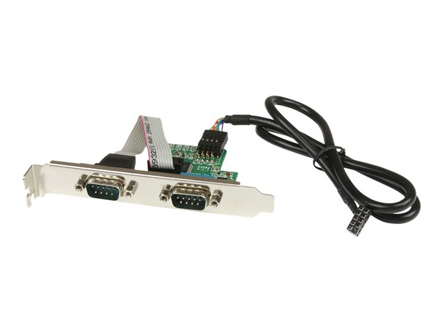 StarTech.com Motherboard Serial Port - Internal - 2 Port - Bus Powered - FTDI USB to Serial Adapter - USB to RS232 Adapter (ICUSB232INT2) - Serial adapter - USB - RS-232 x 2