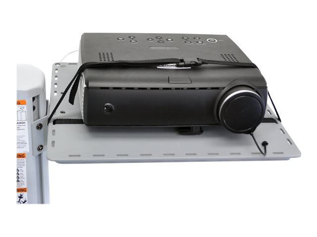 Ergotron Large Utility Shelf - Shelf - for projector / printer - grey - for Neo-Flex ESD WorkSpace, TeachWell LCD Mobile Digital Platform, Mobile Digital Platform