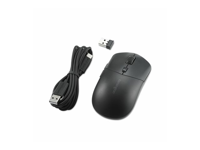 Kensington MY430 EQ - Mouse - multi-device, rechargeable - optical - 6 buttons - wireless - 2.4 GHz, Bluetooth - USB wireless receiver - black