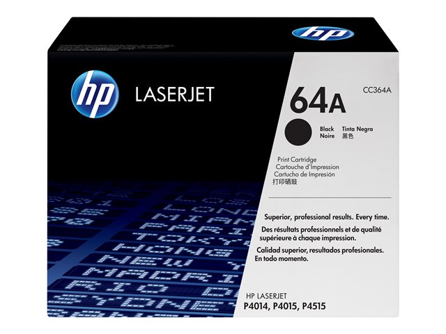 HP 64A - Black - original - LaserJet - toner cartridge (CC364A) - for LaserJet P4014, P4015, P4515