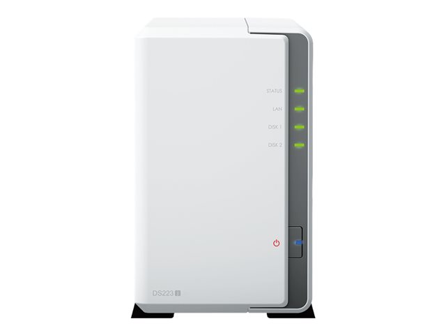 Synology Disk Station DS223J - NAS server - SATA 6Gb/s - RAID RAID 0, 1, JBOD - RAM 1 GB - Gigabit Ethernet - iSCSI support