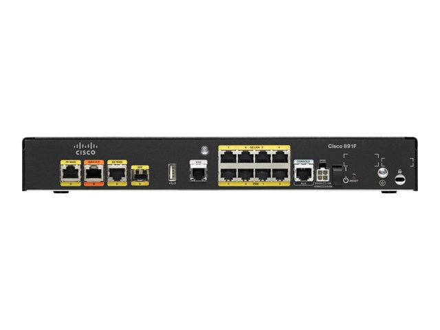 Cisco 891F - Router - ISDN/Mdm 8-port switch - 1GbE - rack-mountable - refurbished