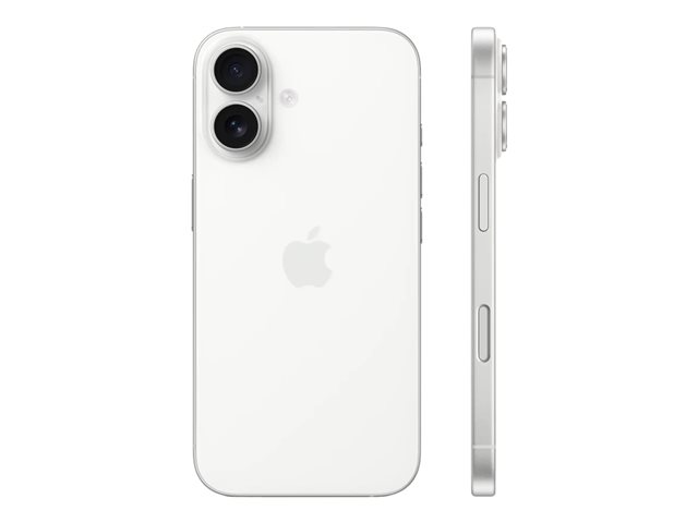 Apple iPhone 16 - 5G smartphone - dual-SIM / Internal Memory 128 GB - OLED display - 6.1\" - 2556 x 1179 pixels - 2x rear cameras 48 MP, 12 MP - front camera 12 MP - white