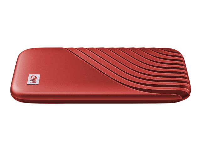 WD My Passport SSD WDBAGF0020BRD - SSD - encrypted - 2 TB - external (portable) - USB 3.2 Gen 2 (USB-C connector) - 256-bit AES - red