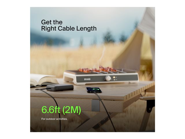 Belkin BoostCharge - USB cable - 24 pin USB-C (M) to USB (M) - 2 m - black