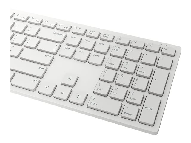 Dell Pro KM5221W - Keyboard and mouse set - wireless - 2.4 GHz - QWERTY - UK - white
