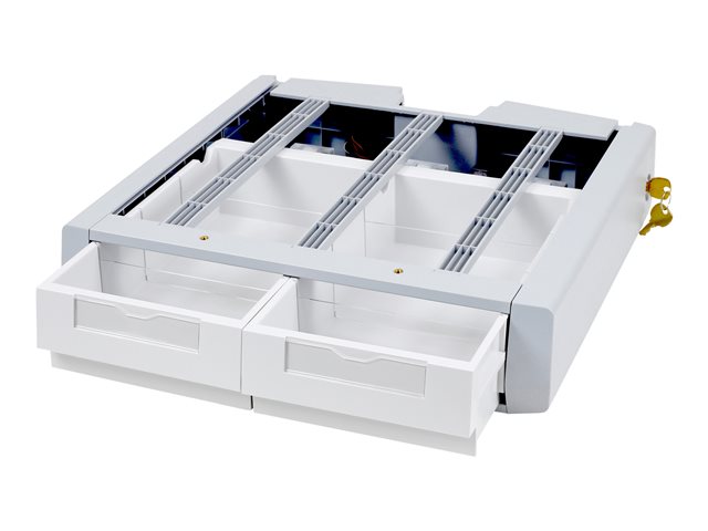 Ergotron StyleView SV Supplemental Storage Drawer, Double - Mounting component (drawer module) - lockable - medical - grey white - cart mountable
