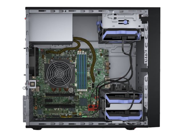 Lenovo ThinkSystem ST50 7Y48 - Server - tower 4U - 1-way - 1 x Xeon E-2224G / up to 4.7 GHz - RAM 8 GB - HDD 2 x 1 TB - DVD-Writer - UHD Graphics P630 - Gigabit Ethernet - no OS - monitor: none