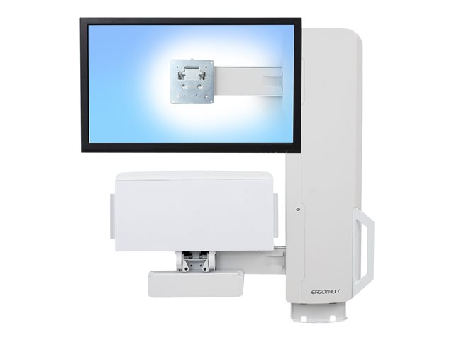 Ergotron StyleView - Mounting kit (vertical lift) - for LCD display / PC equipment - sit-stand system - white - screen size: up to 24\" - wall-mountable