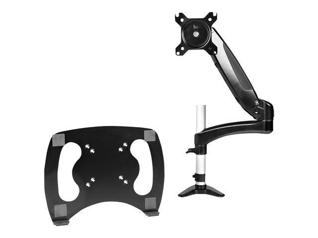 StarTech.com Desk Mount Laptop Arm, Full Motion Articulating Arm for Laptop or Single 34 inch Monitor, VESA Mount Laptop Tray Bracket, Ergonomic Adjustable Notebook Stand, Desk-Clamp - Tilt/Swivel/Rotate (ARMUNONB1) - Stand - full-motion adjustable arm - for monitor / notebook - aluminium - black - screen size: 34\" - C-clamp (10-85 mm)