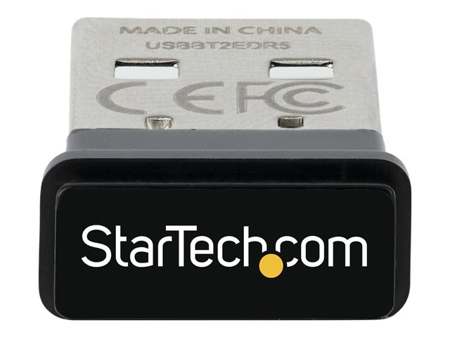 StarTech.com USB Bluetooth 5.0 Adapter, USB Bluetooth Dongle Receiver for PC/Computer/Laptop/Keyboard/Mouse/Headsets, Range 33ft/10m, EDR (USBA-BLUETOOTH-V5-C2) - Network adapter - USB - Bluetooth 5.0 EDR, Bluetooth 5.0 LE, Bluetooth 5.0 - Class 2 - black