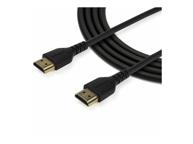 StarTech.com 1.5m (4.9ft) Premium High Speed HDMI Cable with Ethernet, 4K - Premium High Speed - HDMI cable with Ethernet - HDMI male to HDMI male - 1.5 m - shielded - black - 4K60Hz (4096 x 2160) support, HDR support, rugged, passive