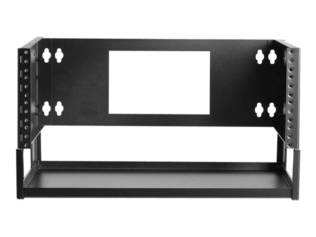 Tripp Lite 4U Wall-Mount Bracket with Shelf for Small Switches and Patch Panels, Hinged - Rack mount shelf - hinged - wall mountable - black - 4U - 19\"