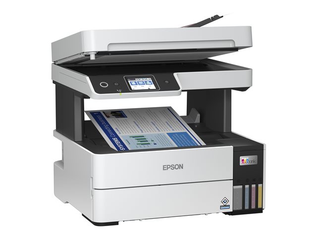 Epson EcoTank ET-5170 - Multifunction printer - colour - ink-jet - A4 (210 x 297 mm) (original) - A4/Legal (media) - up to 17 ppm (printing) - 250 sheets - 33.6 Kbps - USB, LAN, Wi-Fi