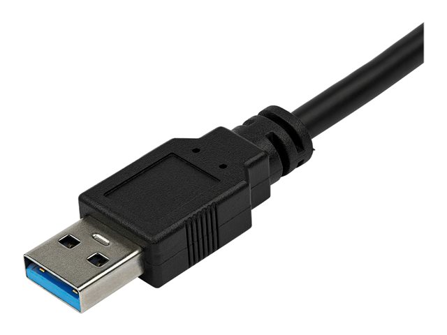 StarTech.com 2 Port USB 3.0 Hub with Ethernet - USB 3.0 x 2 - Gigabit Ethernet Network Adapter for Windows / Mac / Chrome (USB31000S2H) - Network adapter - USB 3.0 - Gigabit Ethernet x 1 - black