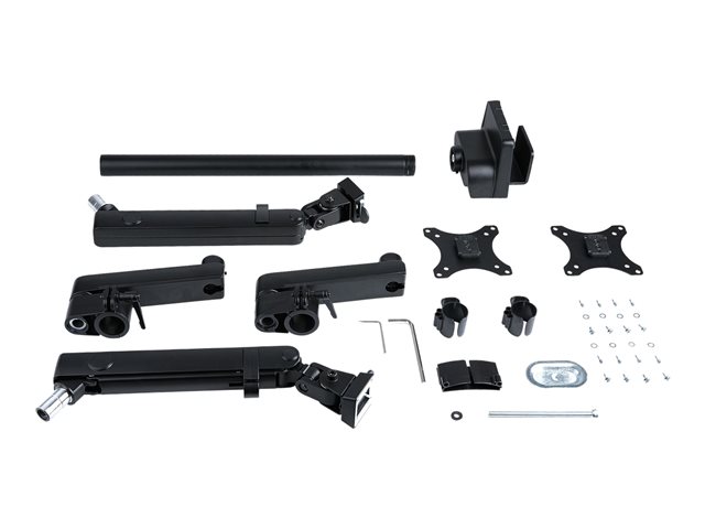 StarTech.com Desk Mount Dual Monitor Arm, Full Motion Monitor Mount for 2x VESA Displays up to 32\" (up to 17lb/8kg), Ergonomic Vertical Stackable Arms, Articulating, Height Adjustable - Pole Mount, C-Clamp/Grommet (ARMDUALPIVOT) - Mounting kit (2 mon