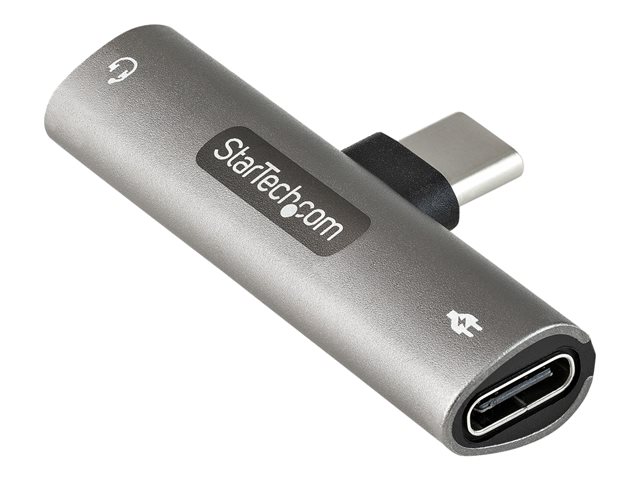 StarTech.com USB C Audio & Charge Adapter, USB-C Audio Adapter w/ 3.5mm TRRS Headphone/Headset Jack and 60W USB Type-C Power Delivery Pass-through Charger, For USB-C Phone/Tablet/Laptop - USB-C to Audio & Charging (CDP235APDM) - Docking station - USB-C