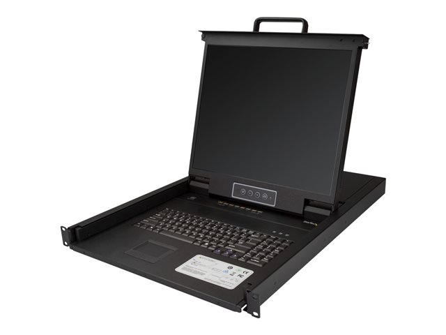 StarTech.com 8 Port Rackmount KVM Console with 6ft Cables, Integrated KVM Switch with 19\" LCD Monitor, Fully Featured 1U LCD KVM Drawer- OSD KVM, Durable 50,000 MTBF, USB + VGA Support - 19in. LCD KVM Console (RKCONS1908K) - KVM console with KVM switch - 8 ports - PS/2, USB - US - English (QWERTY) - 19\" - rack-mountable - 1280 x 1024 - 250 cd/m² - 1000:1 - VGA - black - 1U