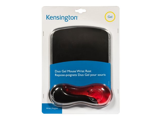 Kensington Duo Gel Mouse Pad Wrist Rest - Mouse pad with wrist pillow - black, red - TAA Compliant