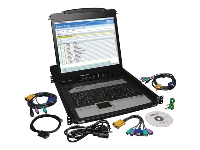 NetDirector 16-Port 1U Rack-Mount Console IP KVM Switch with 19 in. LCD