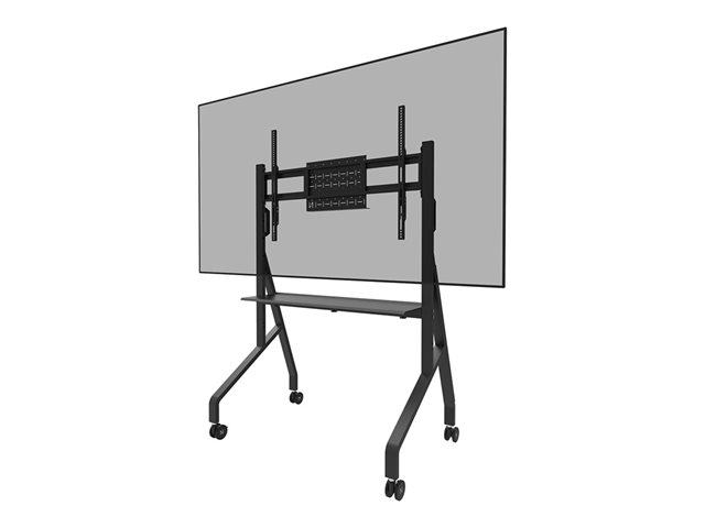Neomounts FL50-525BL1 - Cart - sturdy - for flat panel - floor stand - lockable - steel - black - screen size: 55\"-86\"