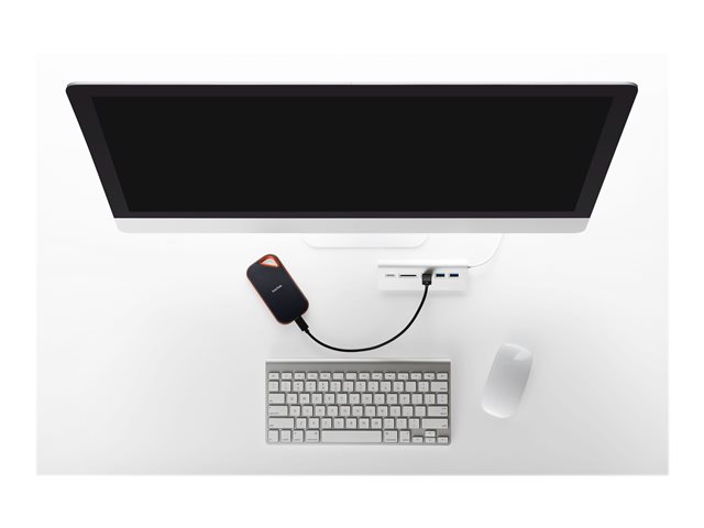SanDisk Extreme PRO Portable - SSD - encrypted - 2 TB - external (portable) - USB 3.2 Gen 2x2 - 256-bit AES - for Intel Next Unit of Computing 13 Pro Kit - NUC13ANHi5