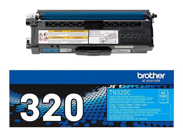 Brother TN320C - Cyan - original - toner cartridge - for Brother DCP-9055, DCP-9270, HL-4140, HL-4150, HL-4570, MFC-9460, MFC-9465, MFC-9970