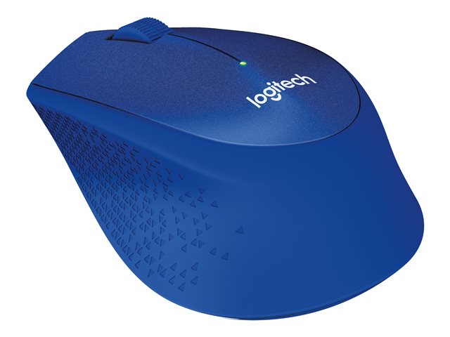 Logitech M330 SILENT PLUS - Mouse - 3 buttons - wireless - 2.4 GHz - USB wireless receiver - blue