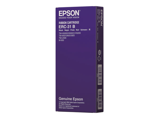 Epson ERC 31B - Black - print ribbon - for TM 930, 930II, 950, H5000II, H5000IIP, U590, U590 (112U), U590-151, U590P, U950, U950P