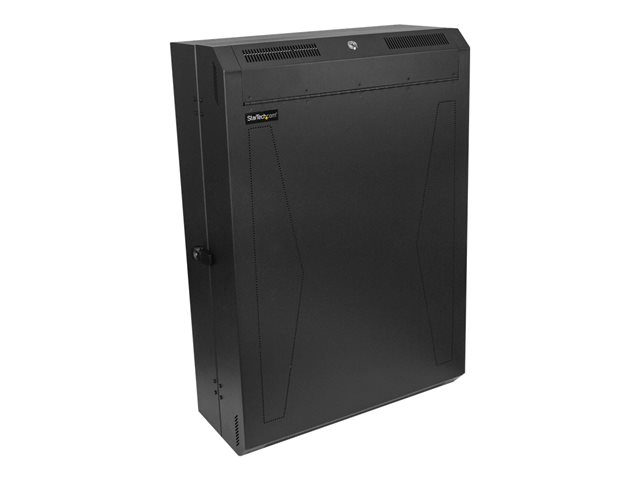 StarTech.com 6U Wall Mount Network Cabinet - Vertical Wall Mount Patch Panel Rack - 30\" Server Room Cabinet (RK630WALVS) - Rack enclosure cabinet - wall mountable - black - 6U