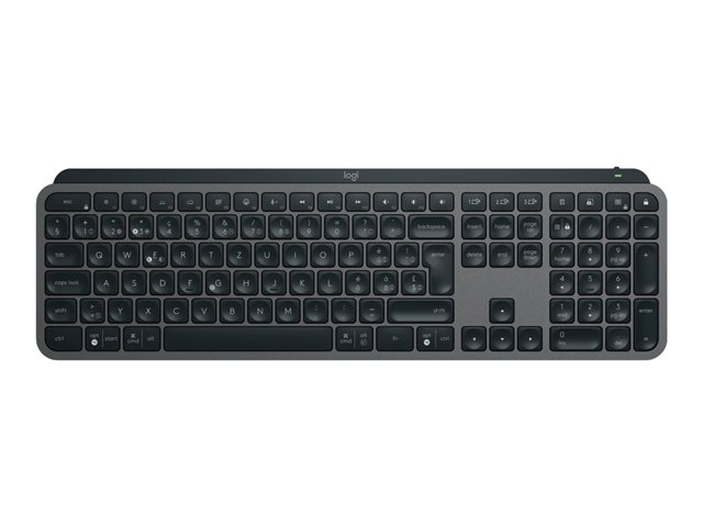 Logitech MX Keys S - Keyboard - backlit - wireless - Bluetooth LE - QWERTY - US International - key switch: Scissor-Key - graphite - with Palm Rest